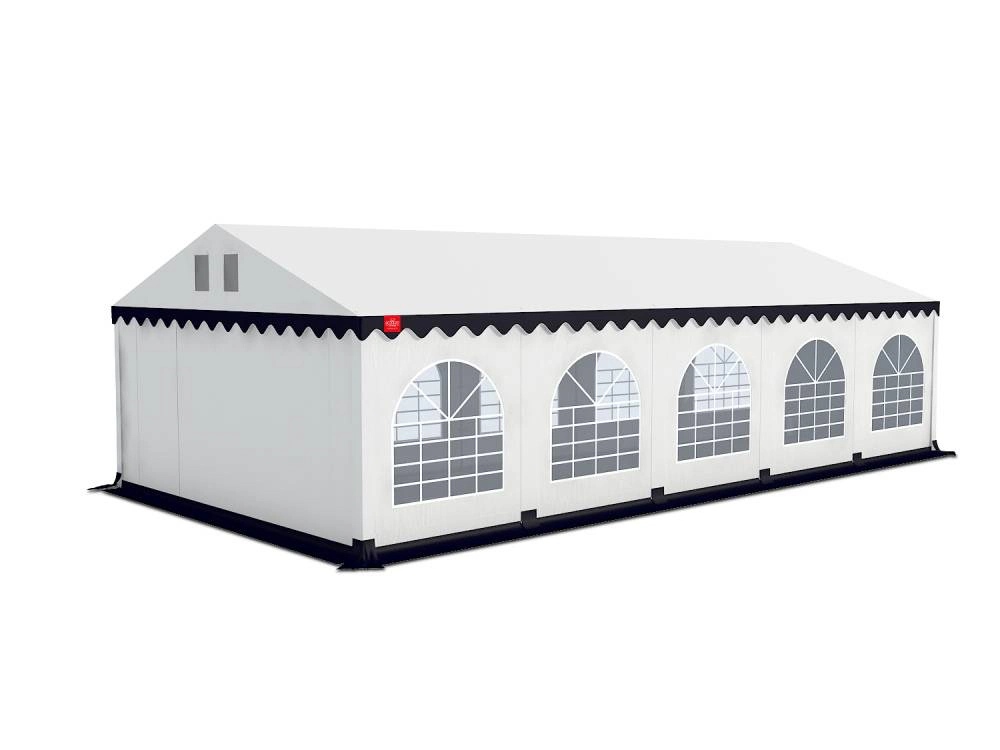 partytent 5x10 5m op 10m blauw wit